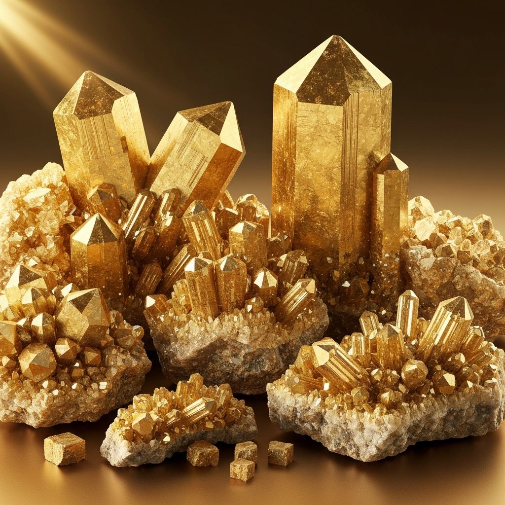 Golden mineral blend natural elements